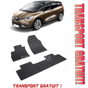 Renault Grand Scenic IV, Van, fabricat din 12.2016 - Prezent, set covorase auto dedicate, din cauciuc 100% Premium - Transport Gratuit