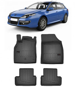 Renault Laguna III, Combi, Din 07.2007 - 04.2016 , Set Covorase Auto Tip Tavita Premium 3D, din cauciuc accesorii pentru autoturismul tau - masina v174167