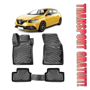 Renault Megane 4 hatckback 2016-2025 Set 4 covorase auto din cauciuc tip tavita premium line 3D
