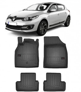 Renault Megane III, Hatchback, Din 11.2008 - 12.2015 , Set Covorase Auto Tip Tavita Premium 3D, din cauciuc accesorii pentru autoturismul tau - masina v172653