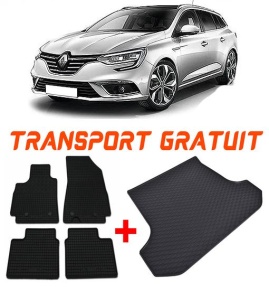 Renault Megane IV Combi din 09.2016 - Prezent, Set Covorase + tavita portbagaj auto Portbagaj Superior *4 accesorii pentru autoturismul tau - masina v2996