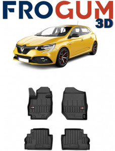 Renault Megane IV Din 01.2016 - Prezent, Hatchback , Set Covorase Auto Tip Tavita Premium 3D, din cauciuc accesorii pentru autoturismul tau - masina v161792