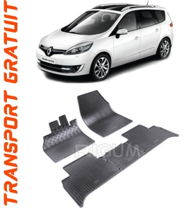 Renault Scenic III, Van, fabricat din 04.2009 - 11.2016, set covorase auto dedicate, din cauciuc 100% Premium accesorii pentru autoturismul tau - masina v155181