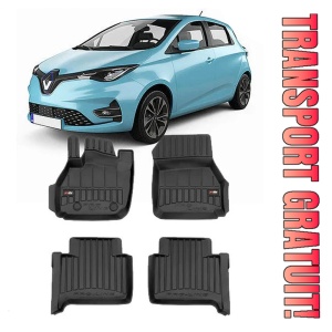 Renault Zoe Din 06.2019 - Prezent, Hatchback , Set Covorase Auto Tip Tavita Premium 3D, din cauciuc