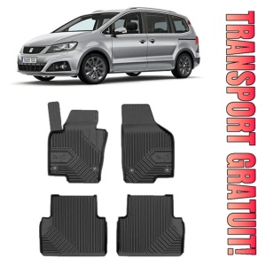 Seat Alhambra II Din 09.2010 - Prezent, Van , Set Covorase Auto Tip Tavita Premium 3D, din cauciuc