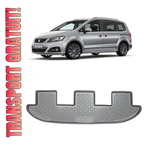 Seat Alhambra II, Van, Din 09.2010 - Prezent, 7 Locuri, Rand 3 , Set Covorase Auto Tip Tavita Premium 3D, din cauciuc