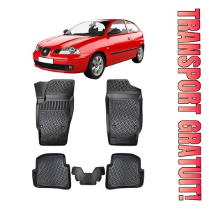 Seat Ibiza III 2002-2008 Set 5 covorase auto din cauciuc tip tavita premium line 3D