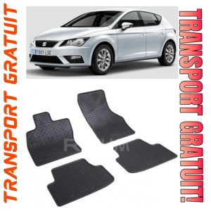 Seat Leon E-Hybrid, Hatchback, fabricat din 2020 - Prezent, set covorase auto dedicate, din cauciuc 100% Premium
