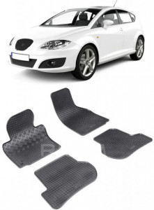 Seat Leon II 1P, Hatchback, fabricat din 07.2005 - 2012, set covorase auto dedicate, din cauciuc 100% Premium accesorii pentru autoturismul tau - masina v157925
