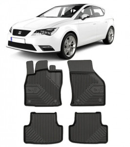 Seat Leon III 5F Cross Sport Din 11.2012 - 02.2020, Hatchback , Set Covorase Auto Tip Tavita Premium 3D, din cauciuc accesorii pentru autoturismul tau - masina v168128
