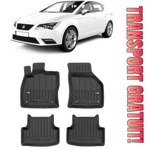 Seat Leon III 5F Cross Sport, Hatchback, Din 11.2012 - 02.2020 , Set Covorase Auto Tip Tavita Premium 3D, din cauciuc