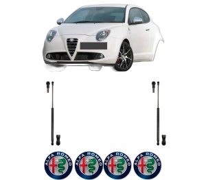 Set 2 amortizoare portbagaj haion ALFA ROMEO MITO (955_) din 2008-2018, 2 bucati, KROSNO, 4 stickere auto ALFA ROMEO v2520