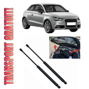 Set 2 amortizoare portbagaj haion AUDI A1 (8X1, 8XK) din 2010-2018, 2 bucati, KROSNO, 4 stickere auto AUDI