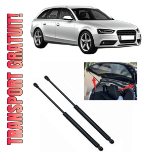 Set 2 amortizoare portbagaj haion AUDI A4 B8 Avant (8K5) din 2007-2015, 2 bucati, MAGNUM TECHNOLOGY, 4 stickere auto AUDI