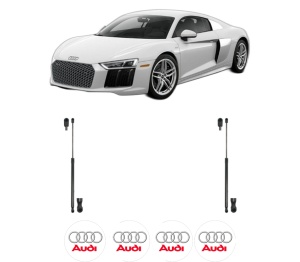 Set 2 amortizoare portbagaj haion AUDI R8 Spyder (4S9, 4SR) din 2016-2021, 2 bucati, KROSNO, 4 stickere auto AUDI v955