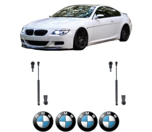 Set 2 amortizoare portbagaj haion BMW Seria 6 Convertible (E64) din 2004-2010, 2 bucati, KROSNO, 4 stickere auto BMW Seria v1975
