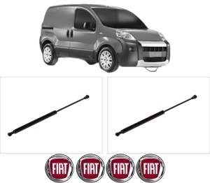 Set 2 amortizoare portbagaj haion FIAT 500 (312_) din 2007-2020, 2 bucati, KROSNO, 4 stickere auto FIAT v6475