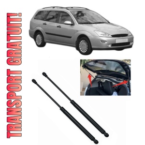 Set 2 amortizoare portbagaj haion FORD FOCUS I Turnier (DNW) din 1999-2005, 2 bucati, MAGNUM TECHNOLOGY, 4 stickere auto FORD