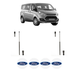 Set 2 amortizoare portbagaj haion FORD TOURNEO CUSTOM V362 Bus (F3) din 2012-2023, 2 bucati, KROSNO, 4 stickere auto FORD v1255