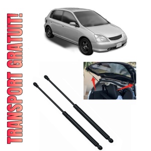 Set 2 amortizoare portbagaj haion HONDA CIVIC VII Hatchback (EU, EP, EV) din 2000-2005, 2 bucati, KROSNO, 4 stickere auto HONDA