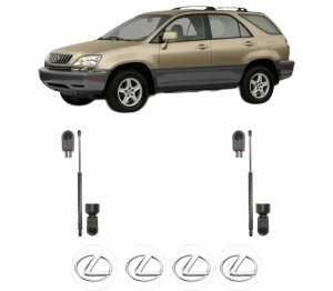 Set 2 amortizoare portbagaj haion LEXUS RX (_U3_) din 2003-2008, 2 bucati, KROSNO, 4 stickere auto LEXUS v415