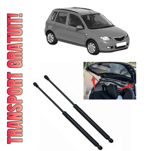 Set 2 amortizoare portbagaj haion MAZDA 2 (DY) din 2003-2007, 2 bucati, KROSNO, 4 stickere auto MAZDA