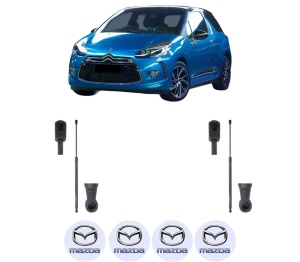 Set 2 amortizoare portbagaj haion MAZDA 3 Hatchback Van (BM) din 2015-2016, 2 bucati, KROSNO, 4 stickere auto MAZDA v840