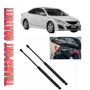 Set 2 amortizoare portbagaj haion MAZDA 6 Hatchback (GH) din 2007-2013, 2 bucati, KROSNO, 4 stickere auto MAZDA