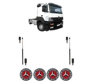 Set 2 amortizoare portbagaj haion MERCEDES-BENZ AXOR 2 din 2004-2011, 2 bucati, KROSNO, 4 stickere auto MERCEDES-BENZ v1675
