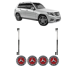 Set 2 amortizoare portbagaj haion MERCEDES-BENZ GLK-CLASS (X204) din 2008-2015, 2 bucati, KROSNO, 4 stickere auto MERCEDES-BENZ v2395