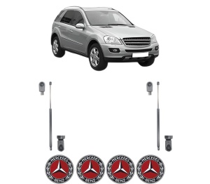 Set 2 amortizoare portbagaj haion MERCEDES-BENZ M-CLASS (W164) din 2005-2011, 2 bucati, KROSNO, 4 stickere auto MERCEDES-BENZ v3535