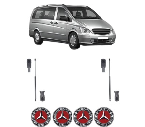 Set 2 amortizoare portbagaj haion MERCEDES-BENZ VITO Bus (W639) din 2003-2014, 2 bucati, MAGNUM TECHNOLOGY, 4 stickere auto MERCEDES-BENZ v4975