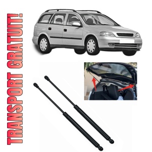 Set 2 amortizoare portbagaj haion OPEL ASTRA G Estate (T98) din 1998-2004, 2 bucati, MAGNUM TECHNOLOGY, 4 stickere auto OPEL