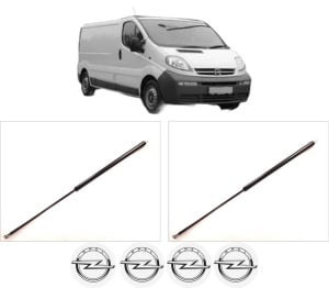 Set 2 amortizoare portbagaj haion OPEL VIVARO A Van (X83) din 2001-2014, 2 bucati, KROSNO, 4 stickere auto OPEL v6055