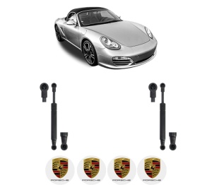 Set 2 amortizoare portbagaj haion PORSCHE BOXSTER Spyder (987) din 2007-2011, 2 bucati, KROSNO, 4 stickere auto PORSCHE v3355