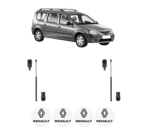 Set 2 amortizoare portbagaj haion RENAULT LOGAN I Estate (KS_) din 2007-2007, 2 bucati, MAGNUM TECHNOLOGY, 4 stickere auto RENAULT v5395