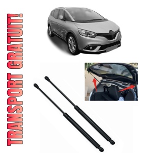 Set 2 amortizoare portbagaj haion RENAULT SCENIC IV (J9_) din 2016-2022, 2 bucati, KROSNO, 4 stickere auto RENAULT