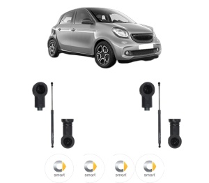 Set 2 amortizoare portbagaj haion SMART FORFOUR Hatchback (453) din 2014-2017, 2 bucati, KROSNO, 4 stickere auto SMART v655