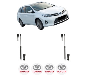 Set 2 amortizoare portbagaj haion TOYOTA AURIS Estate (_E18_) din 2013-2018, 2 bucati, KROSNO, 4 stickere auto TOYOTA v1015