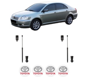 Set 2 amortizoare portbagaj haion TOYOTA AVENSIS (_T25_) din 2003-2008, 2 bucati, MAGNUM TECHNOLOGY, 4 stickere auto TOYOTA v4795