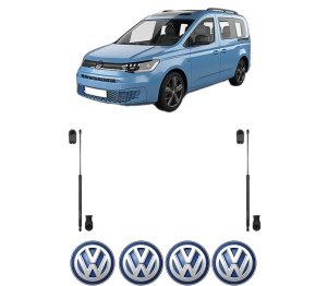 Set 2 amortizoare portbagaj haion Volkswagen CADDY IV Box Body/MPV (SAA, SAH) din 2015-2020, 2 bucati, KROSNO, 4 stickere auto Volkswagen v600