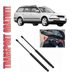 Set 2 amortizoare portbagaj haion Volkswagen PASSAT B5 Variant (3B5) din 1997-2000, 2 bucati, MAGNUM TECHNOLOGY, 4 stickere auto Volkswagen