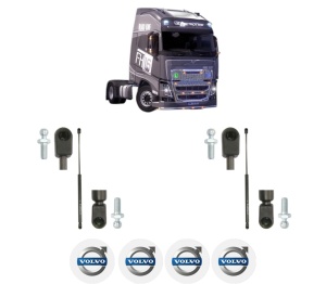 Set 2 amortizoare portbagaj haion VOLVO FH16 II din 2012-2012, 2 bucati, KROSNO, 4 stickere auto VOLVO v1795