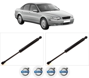Set 2 amortizoare portbagaj haion VOLVO S80 I (184) din 1998-2006, 2 bucati, KROSNO, 4 stickere auto VOLVO v4015