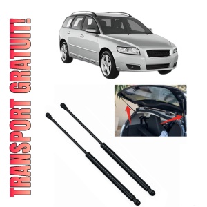 Set 2 amortizoare portbagaj haion VOLVO V50 (545) din 2003-2012, 2 bucati, MAGNUM TECHNOLOGY, 4 stickere auto VOLVO