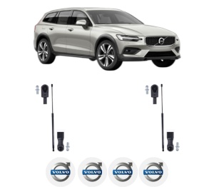 Set 2 amortizoare portbagaj haion VOLVO V60 II Cross Country (227) din 2018-2022, 2 bucati, KROSNO, 4 stickere auto VOLVO v55