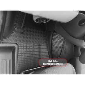 Set 3 covorase Volkswagen T6. 1 Transporter/Caravelle/Multivan 2/3M 2019-prezent, din cauciuc 100%, compatibile cu autoturismul Volkswagen T6 v5629
