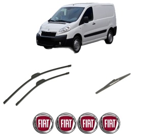Set 3 stergatoare FIAT SCUDO Van (270_, 272_) din 2007-2016, pentru parbriz si luneta fata si spate auto, Bosch Twin-Aerotwin Retrofit, din cauciuc siliconat rezistent, 4 Stickere Auto FIAT - Img 2