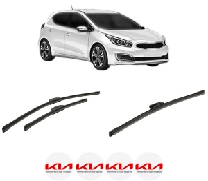 Set 3 stergatoare KIA CEED Hatchback Van (CD) din 2018-2020, pentru parbriz si luneta fata si spate auto, Bosch Aerotwin-Aerotwin Retrofit, din cauciuc siliconat rezistent, 4 Stickere Auto KIA - Img 2