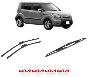 Set 3 stergatoare KIA SOUL I (AM) din 2009-2014, pentru parbriz si luneta fata si spate auto, Bosch Twin-Aerotwin Retrofit, din cauciuc siliconat rezistent, 4 Stickere Auto KIA - Img 2